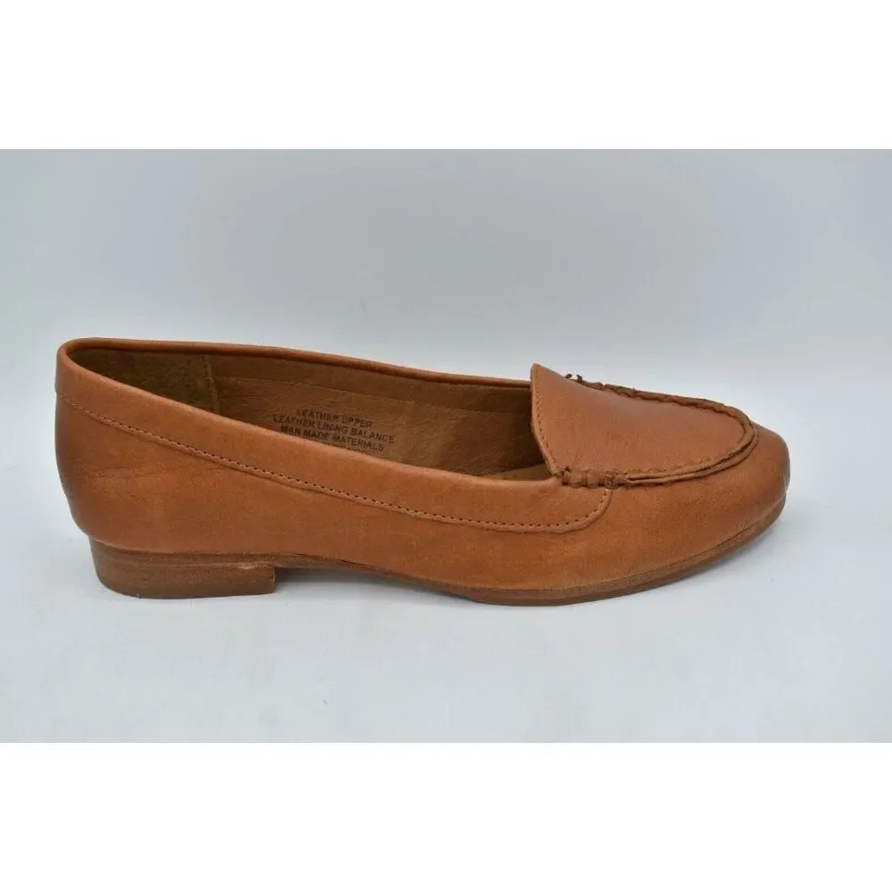 Sofft Womans Size 10‎ Kambray Luggage Leather Slip On Loafers Shoes